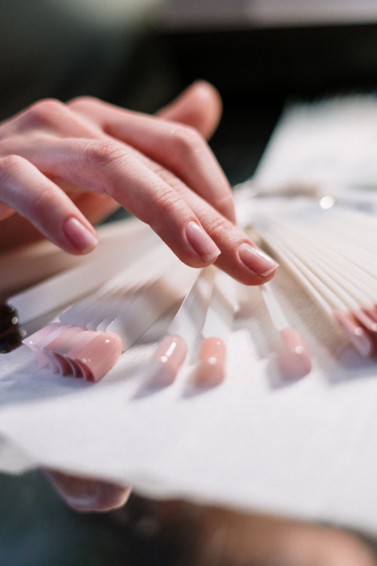 Nail color selection at Leidy Nails in Corona, Queens